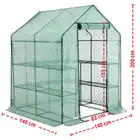 Garden Greenhouse 140x140x200CM Hecht TILT II